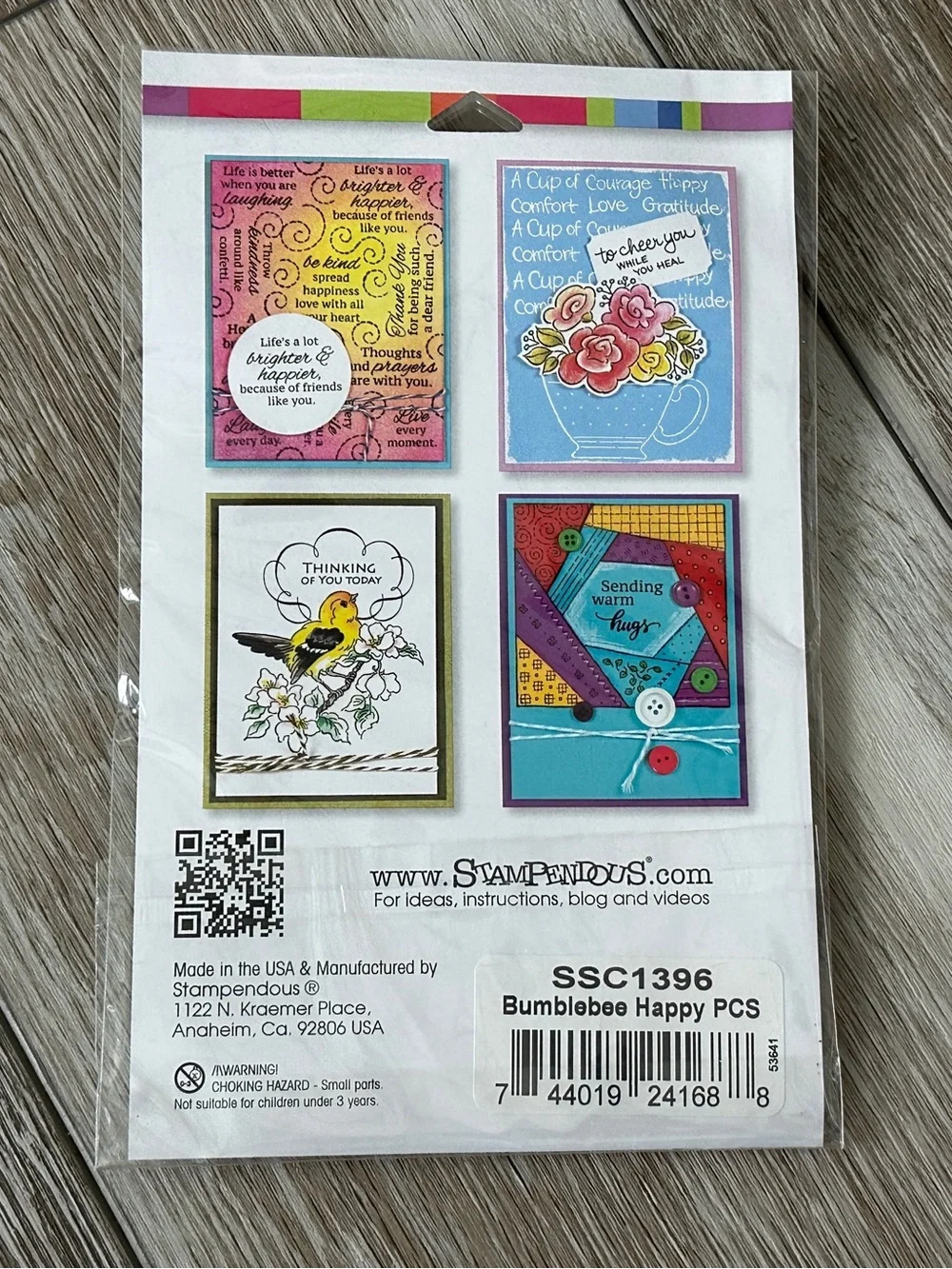 Stampendous Fran's Clear Stamp Set Bumblebee Happy Bumble Bee Cute!